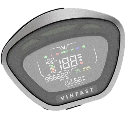 The 4.8 inch LED color digital dashboard provides clear visibility of all essential information